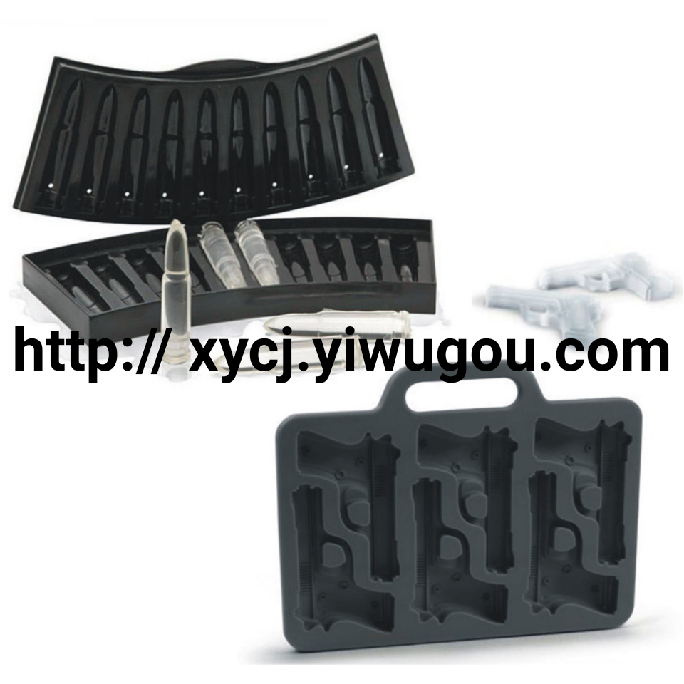 Bullet ice cube tray pistol Ice cube tray mold full figure
