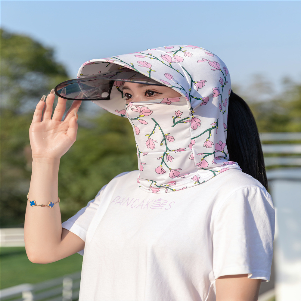 Sunshade cap children summer sunscreen cap uv mask ride travel sunshade neck dust mask