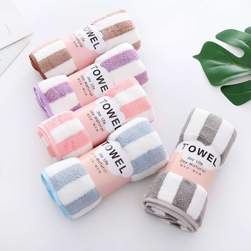 A best-selling household coral fleece absorbent large towel wrap for both men and women, soft and shedding bath towel Specification image