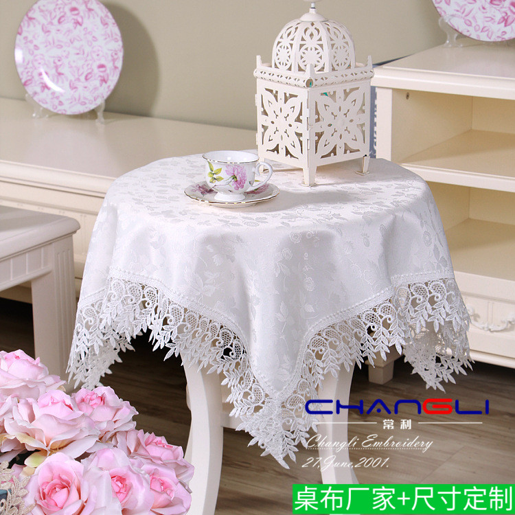 桌布简约桌布桌旗茶几垫电视柜斗柜盖巾北欧美式中式布艺蕾丝台布