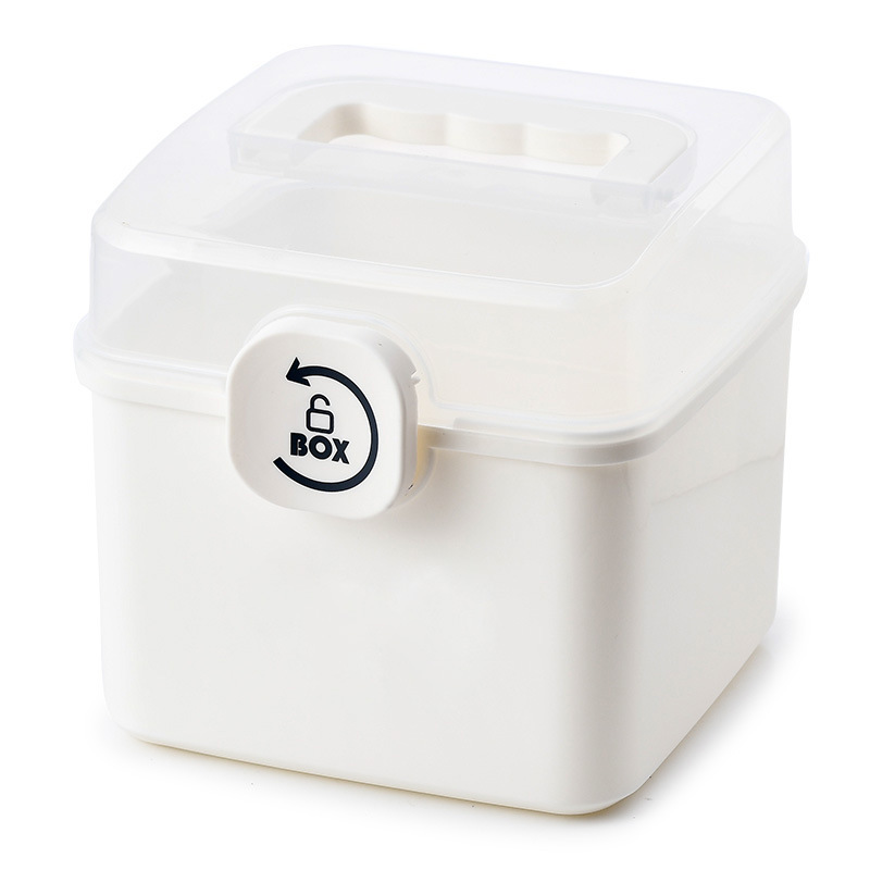 X127-8225 Medicine box, plastic medicine box, household storage, portable medical first aid kit, folding medicine storage box Application Scenario