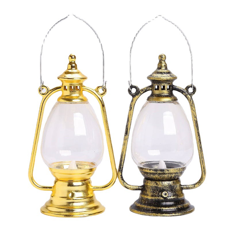 Cross-border new LED electronic candles, Halloween decorations, retro hand-held small horse lanterns, wind lanterns, palace lanterns, and craft gifts Item Picture