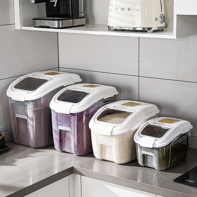 New X127-8279 insect-proof and moisture-proof sealed rice jar, a household storage box for rice, flour, cat and dog food details Picture