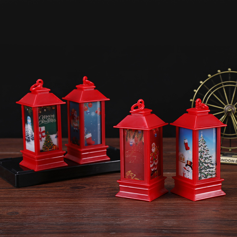 Christmas flames, wind lanterns, Santa Claus details Picture