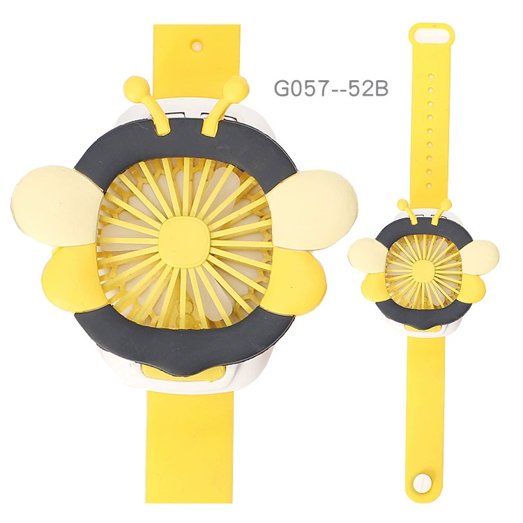 The 2022 new cute cartoon watch fan comes with essential oil, featuring small and adorable flowers, cats, rabbits, deer, bees and animals details Picture