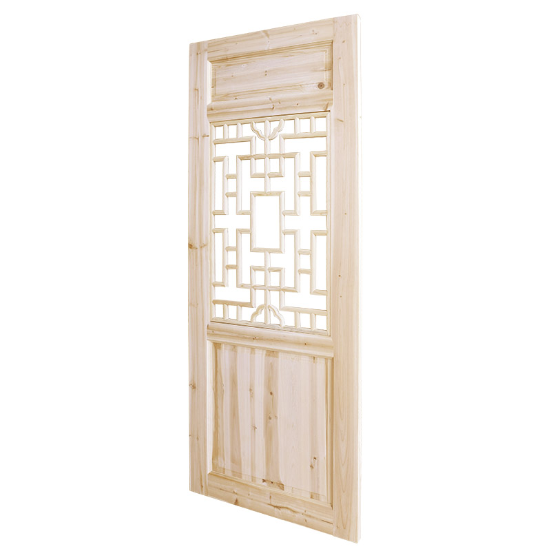 Custom-made new Chinese-style antique Windows with fir glass doors, solid wood barn doors, fir doors, and hollowed-out interior doors Application Scenario