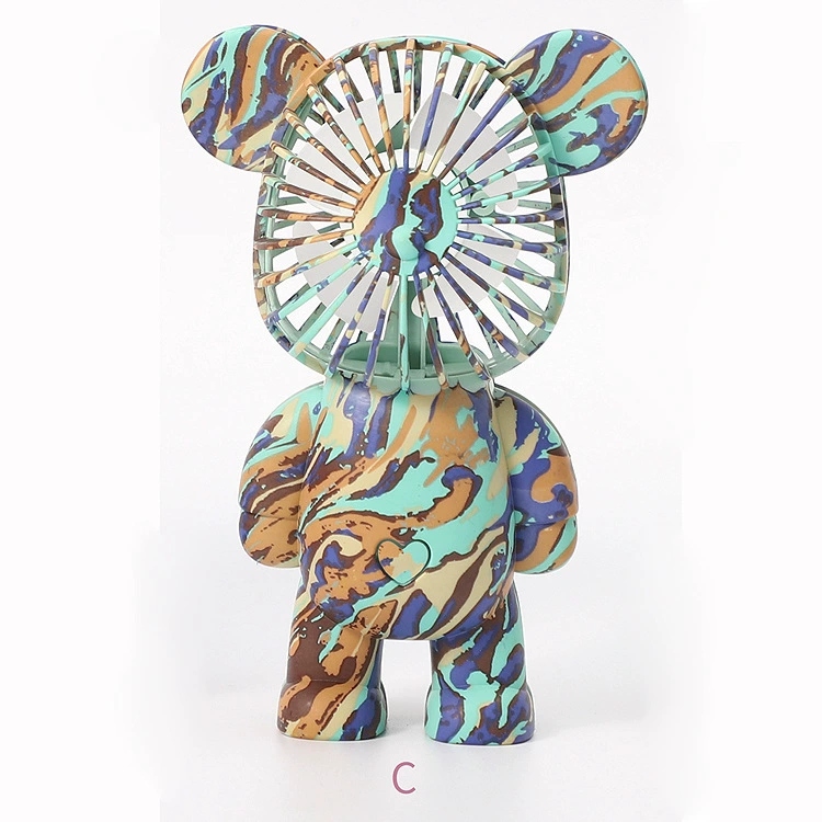 Fashionable and dazzling, colorful bear fan, starry sky, USB charging, handheld desktop, portable mini dormitory ht Application Scenario