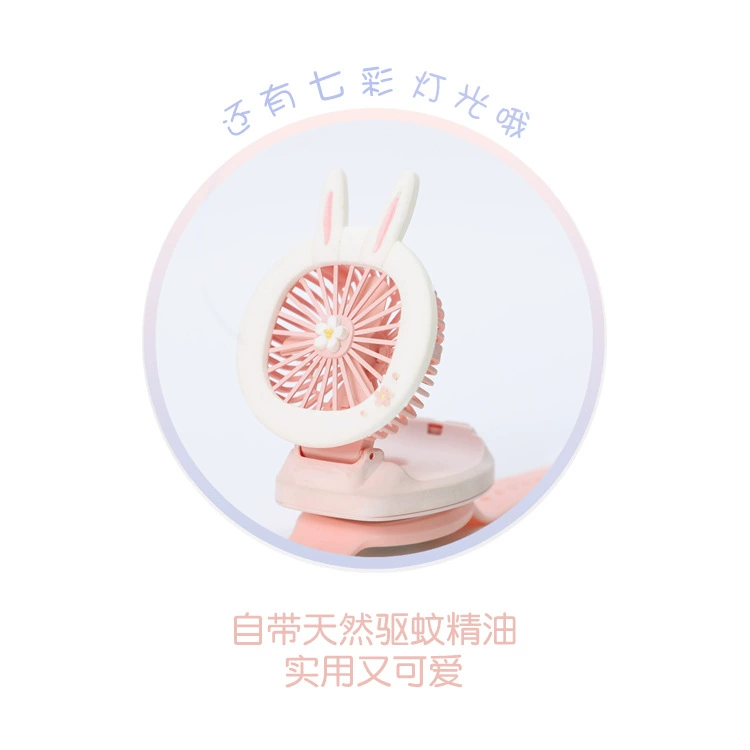 The 2022 new cute cartoon watch fan comes with essential oil, featuring small and adorable flowers, cats, rabbits, deer, bees and animals Application Scenario