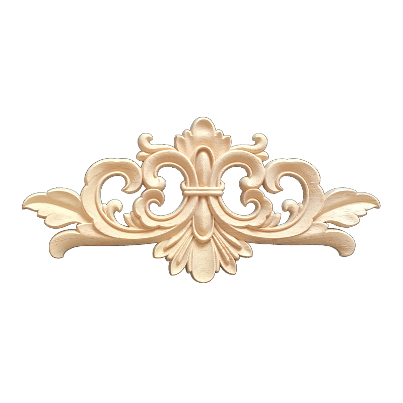 Wood flower wood carvings, European-style wood carvings, solid wood veneer, wood flower pieces, decorative flower pieces, door heart flowers, small corner flowers, solid wood carvings details Picture