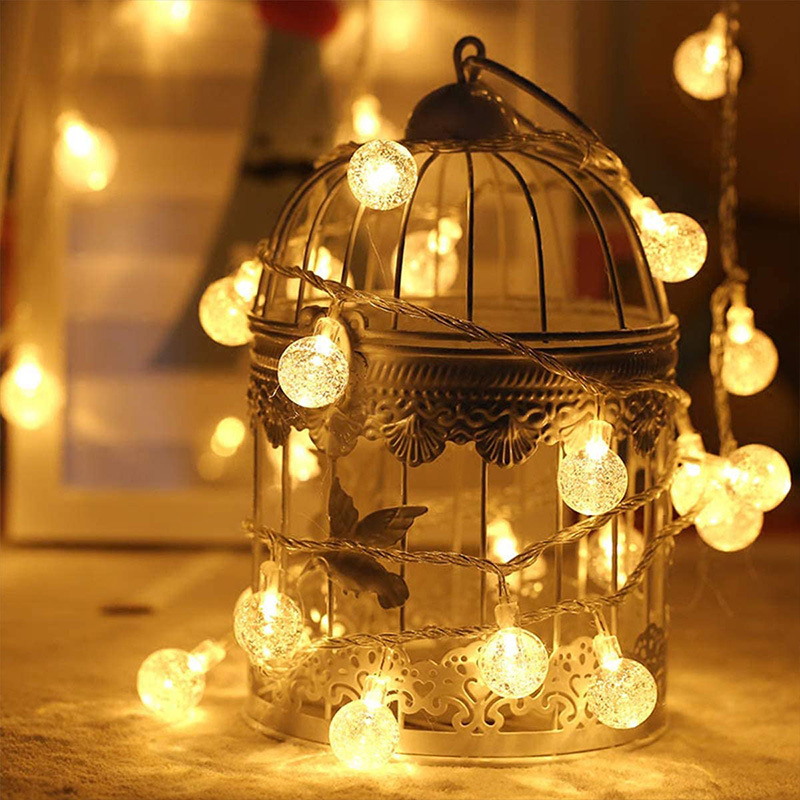 LED crystal ball light string bubble ball
