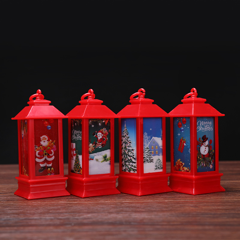 Christmas flames, wind lanterns, Santa Claus