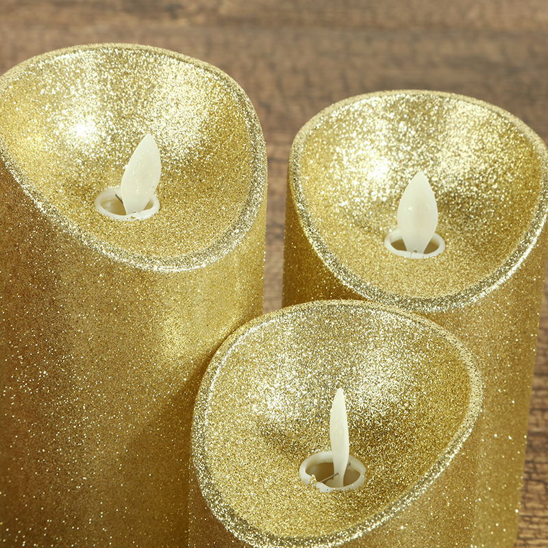 Sprinkle gold powder and shake the candlelight lamp to simulate a candle lamp details Picture