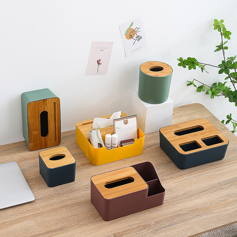 抽纸盒纸巾盒家用创意桌面客厅卫生间浴室纸巾盒多功能车载收纳盒