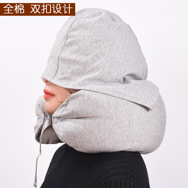 Travel Pillow Plane hooded travel pillow U-shaped nap plane hooded travel pillow Wholesale travel neck pillow