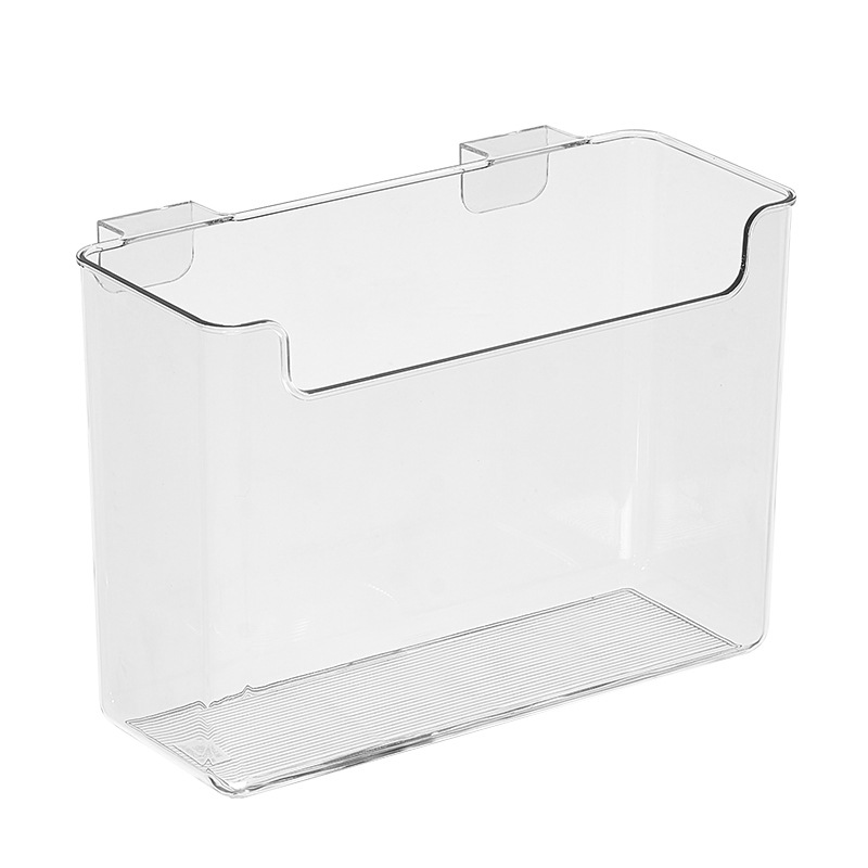 W15-A69-72 Kitchen wall-mounted trash can, transparent PET cabinet door, hanging storage box for small items on the desktop Item Picture