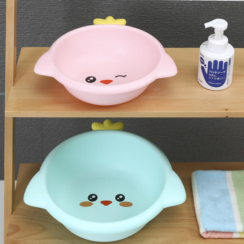 W15-2274婴儿洗脸盆宝宝塑料小脸盆pp儿童卡通可爱家用新生儿用品