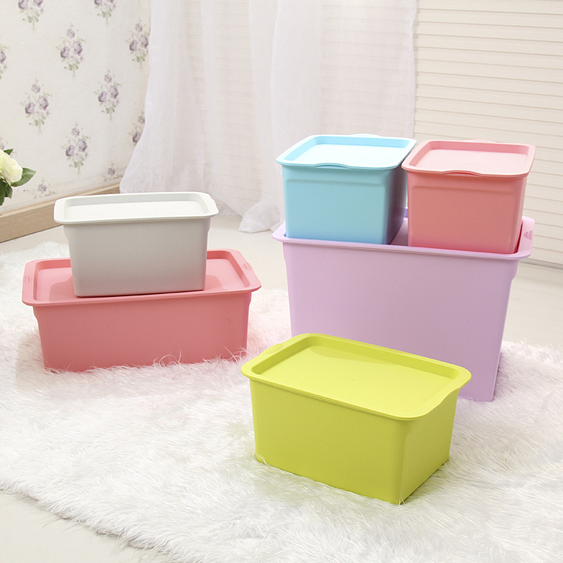 W15-2015 Kitchen covered plastic storage Large Sundries Multi-color storage Box Children's storage and organization Box manufacturer Specification image