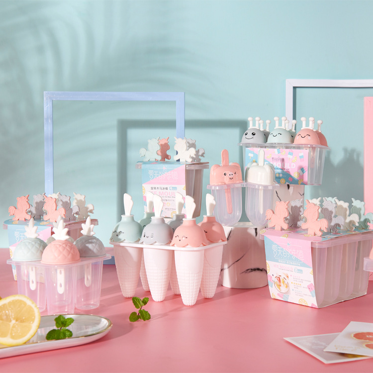 Creative summer DIY ice lattice 4 groups of ice lolly mold ice cream mold ice cream mold bee Popsicle mold