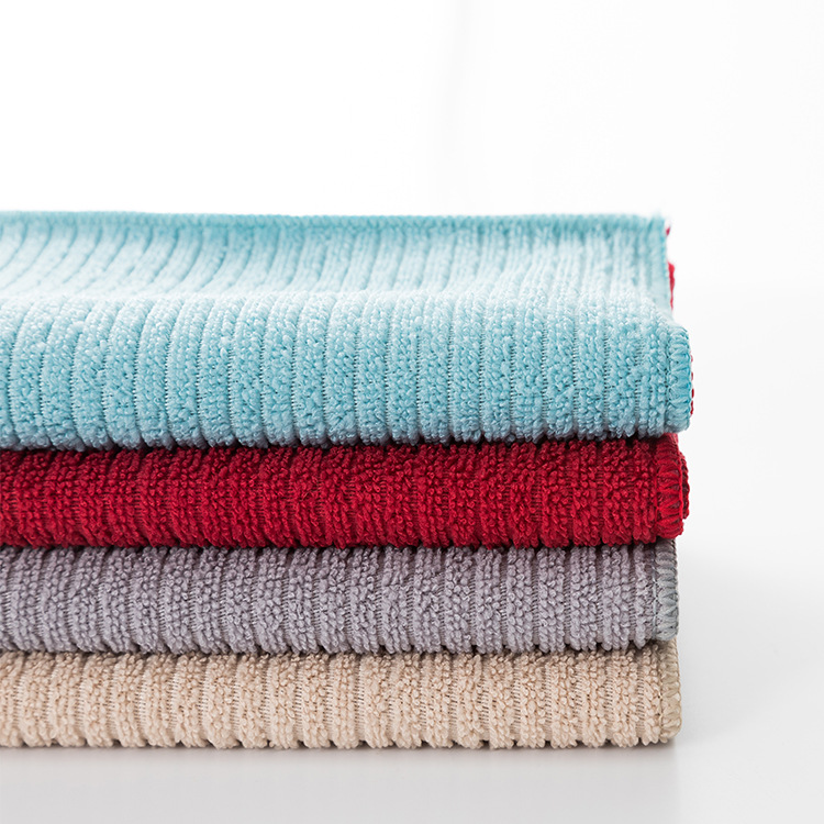Double-layer mesh cleaning cloth, kitchen microfiber dishcloth details Picture