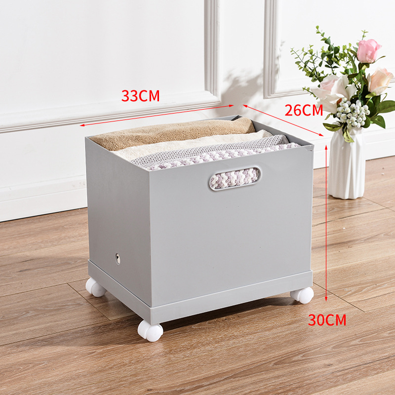 W15 portable pulley storage box, plastic PP file desktop organization box, A4 paper storage dust-proof storage box Item Picture