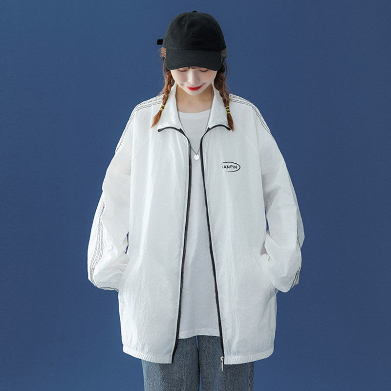 Student sun-protective clothing for girls 2022 new large-sized top, summer sun-resistant thin loose sun-protective jacket for girls Specification image