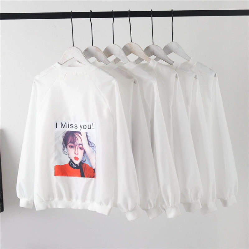 2021 Summer new Korean-style fashionable long-sleeved sun-protective clothing, women's outerwear, short top for beauty, sun-protective clothing