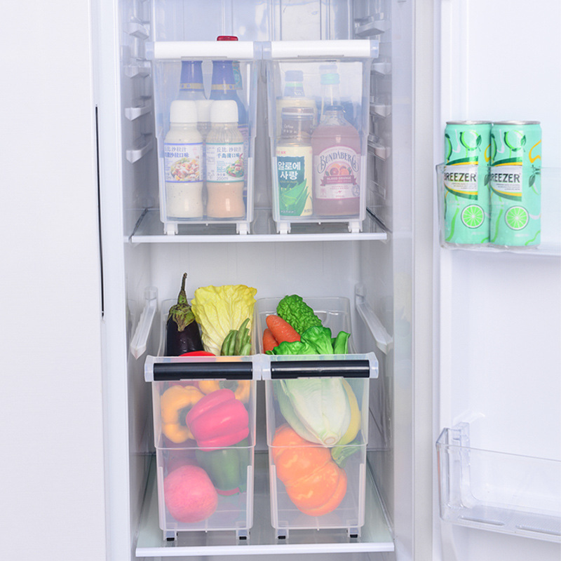W15 Kitchen pulley storage Box, thickened eco-friendly PP plastic storage box, large-capacity kitchen storage box wholesale