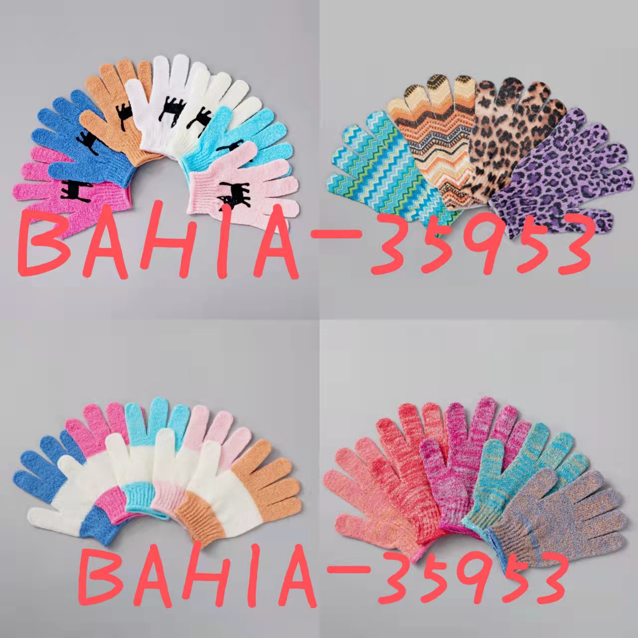 Exclusive for major e-commerce platforms: Double-sided jacquard bath gloves, frosted thickened bath towels, scrubbing bath belts with lashing ropes Item Picture