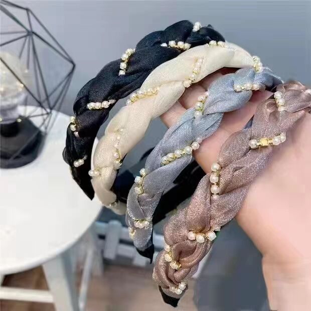 Pudding Station Accessories Network: Yarn Chain, twist, organza hair band, rhinestone, high headband, lace headwear Item Picture