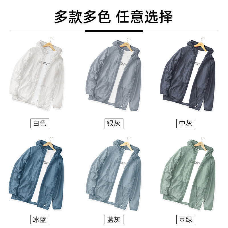2020 New men's summer sports skin wear, ultra-thin outerwear, UV-protective women's sun-protective clothing details Picture