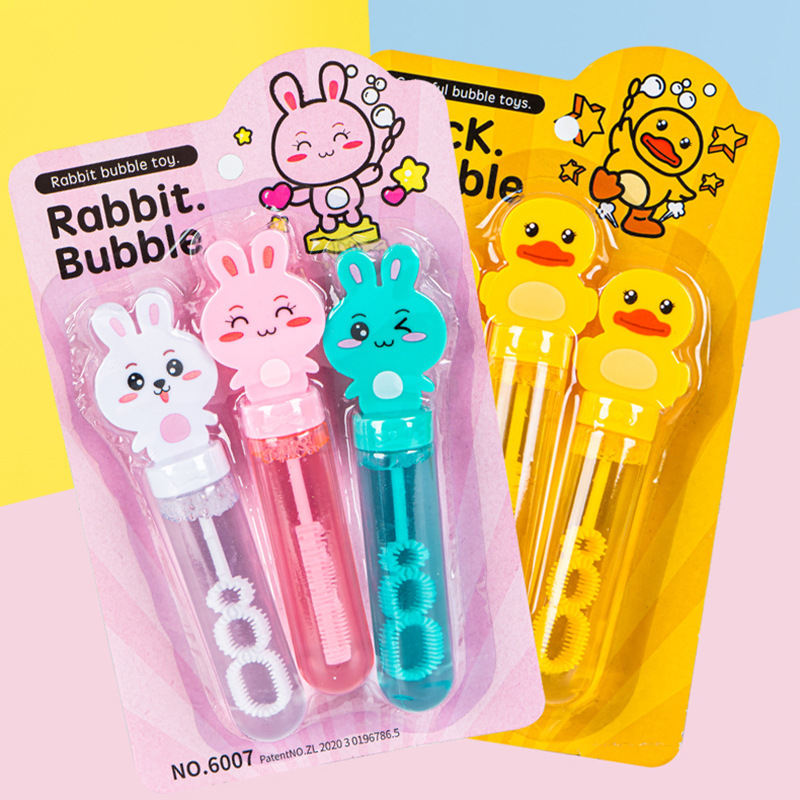 Manual mini bubble sticks, children's small cartoon-shaped bubble water sticks, New Year gifts, toys wholesale stall full figure