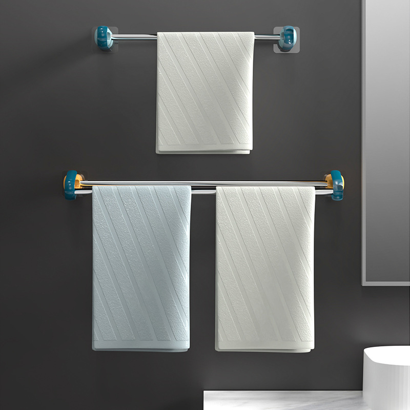 Y176-061 Non-perforated towel, bathroom bath towel rack hook, bathroom single towel pole, toilet wall hanging item Application Scenario