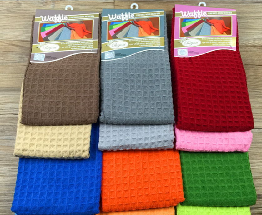40X60X2 ultra-fine fiber Teak towels, dishcloths, 40x60x2 stawn waffle thick scouring pads details Picture