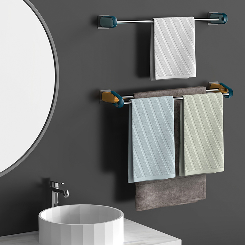 Y176-061 Non-perforated towel, bathroom bath towel rack hook, bathroom single towel pole, toilet wall hanging item Specification image