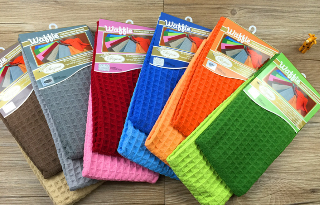 40X60X2 ultra-fine fiber Teak towels, dishcloths, 40x60x2 stawn waffle thick scouring pads