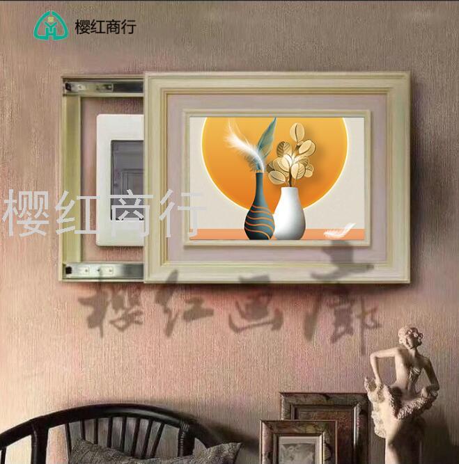 Buckle electric box decorative painting, modern simple electric box push and pull decorative painting
