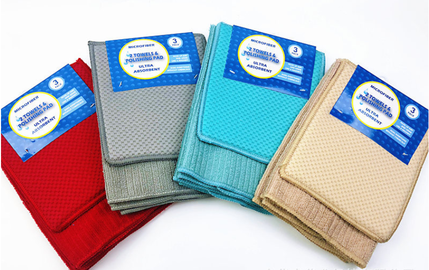 Superfine fiber chess piece cloth checkered drying pad, striped towel, kitchen cleaning daily necessities