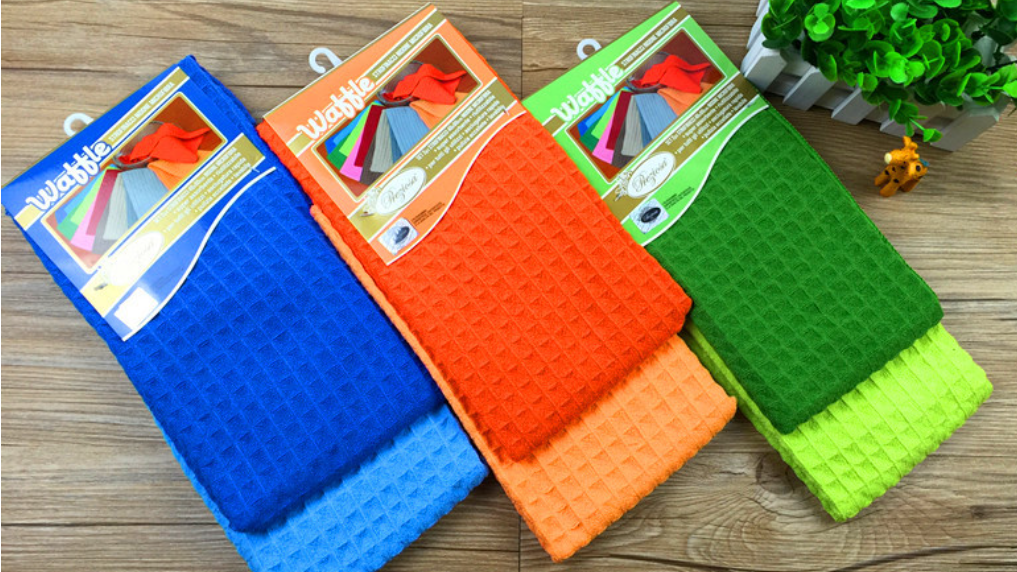 40X60X2 ultra-fine fiber Teak towels, dishcloths, 40x60x2 stawn waffle thick scouring pads Specification image