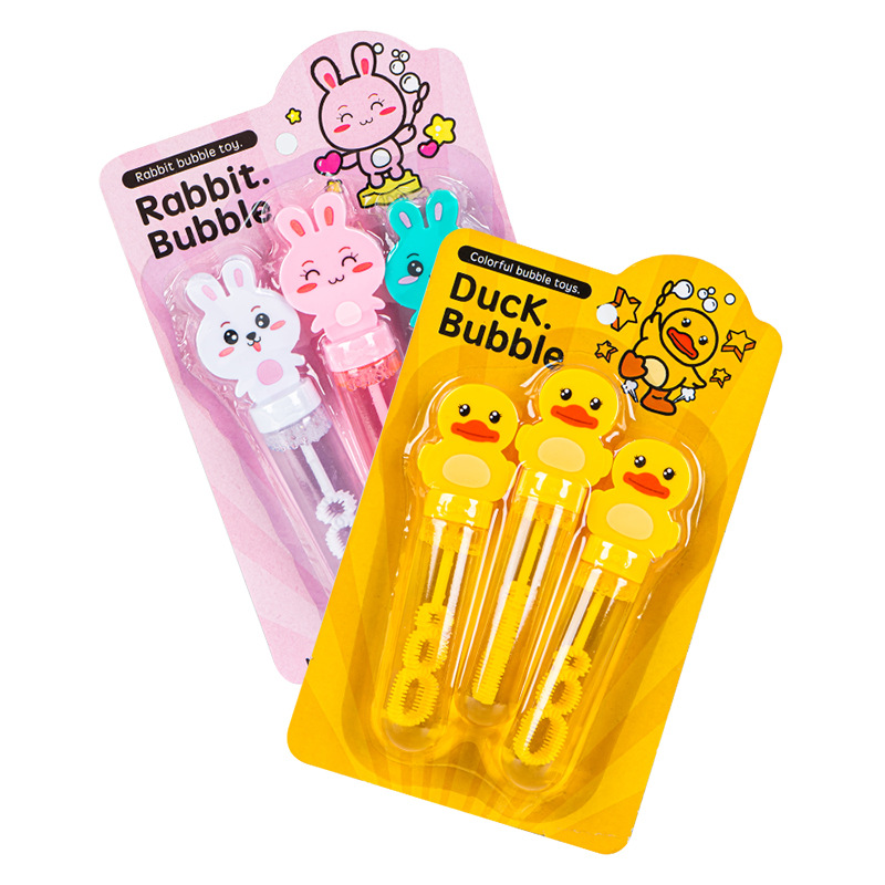 Manual mini bubble sticks, children's small cartoon-shaped bubble water sticks, New Year gifts, toys wholesale stall Item Picture