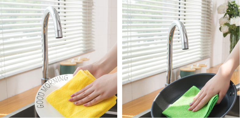 Cross-border e-commerce best-selling home cleaning cloths, 50 ultra-fine fiber dishcloths, super soft, absorbent and non-shedding Specification image