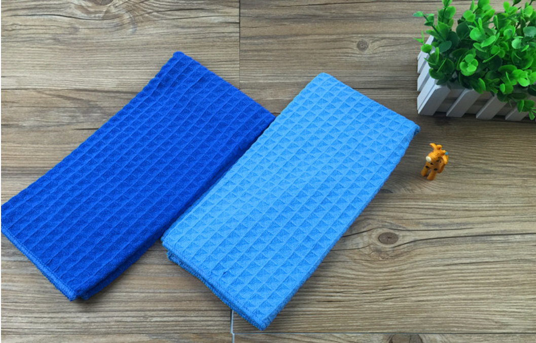 40X60X2 ultra-fine fiber Teak towels, dishcloths, 40x60x2 stawn waffle thick scouring pads Item Picture