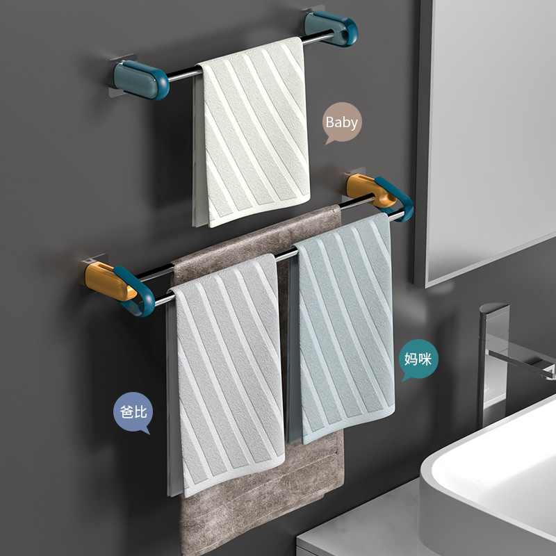 Y176-061 Non-perforated towel, bathroom bath towel rack hook, bathroom single towel pole, toilet wall hanging item