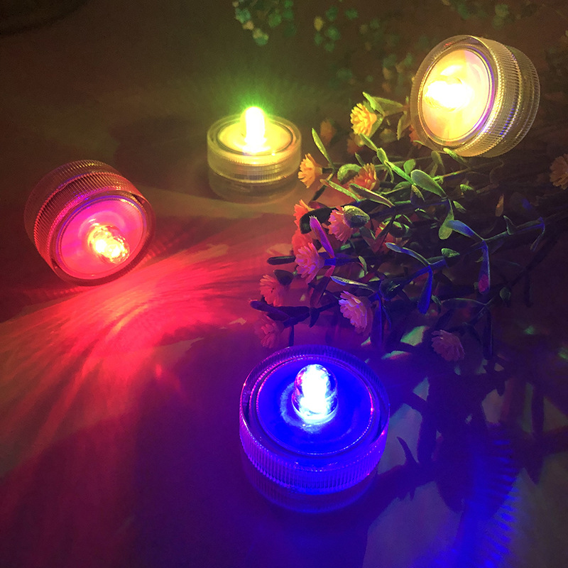 Circular fish tank LED waterproof light, diving wax, seven-color electronic candle light Application Scenario
