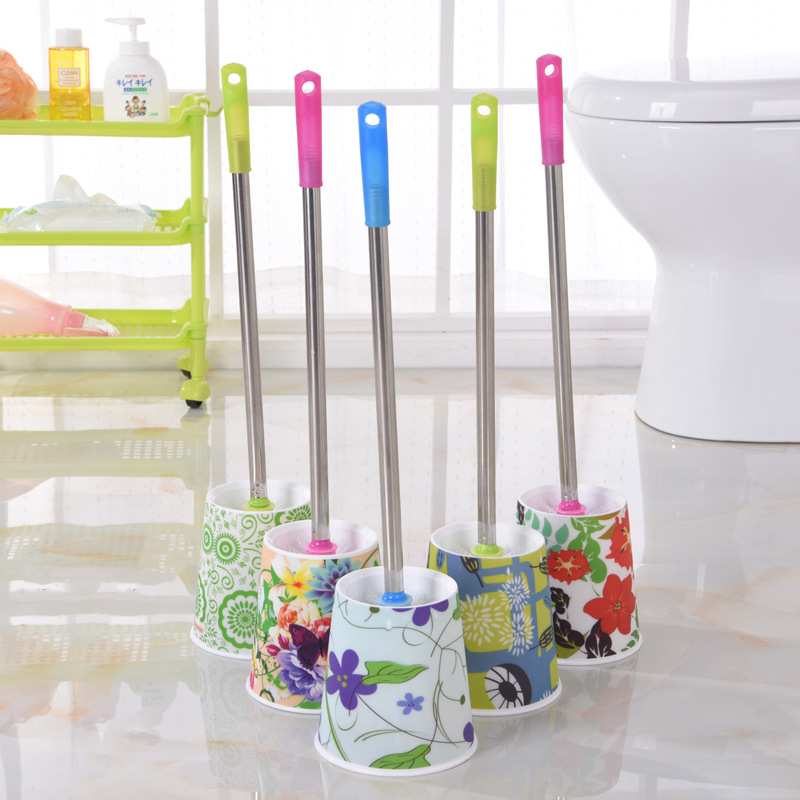 F14-2055马桶刷时尚恋花炫彩实用子带底座热销实用卫生间清洁刷