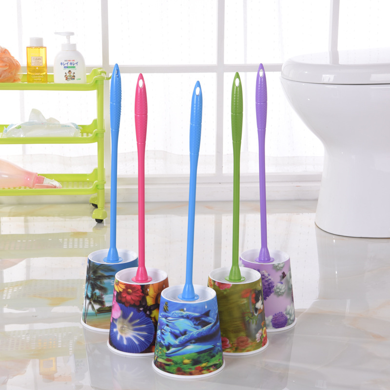 F14-2033 Toilet Brush Practical Cleaning Products, Extended handle brush with Base, bathroom cleaning brush set Application Scenario
