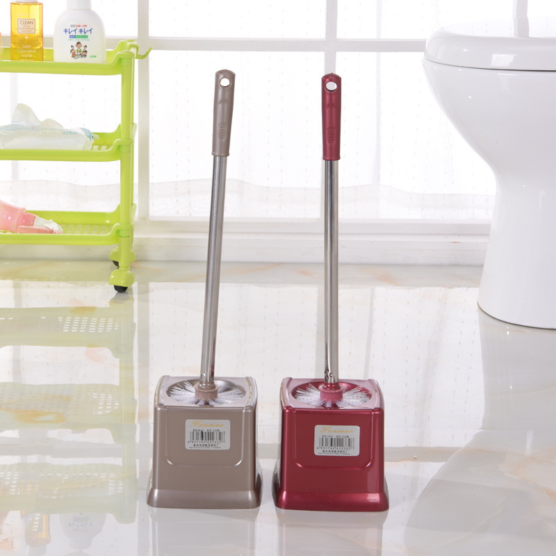 F14-2233 Toilet brush cleaning products, stainless steel base cleaning brush set, factory direct sale Application Scenario