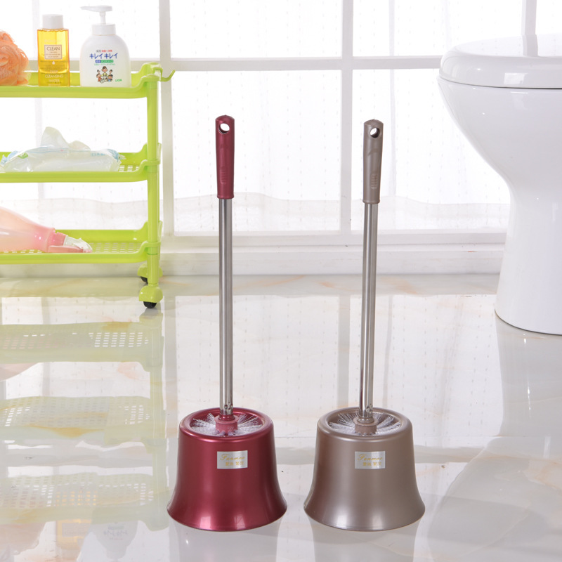 F14-2233 Toilet brush cleaning products, stainless steel base cleaning brush set, factory direct sale Item Picture