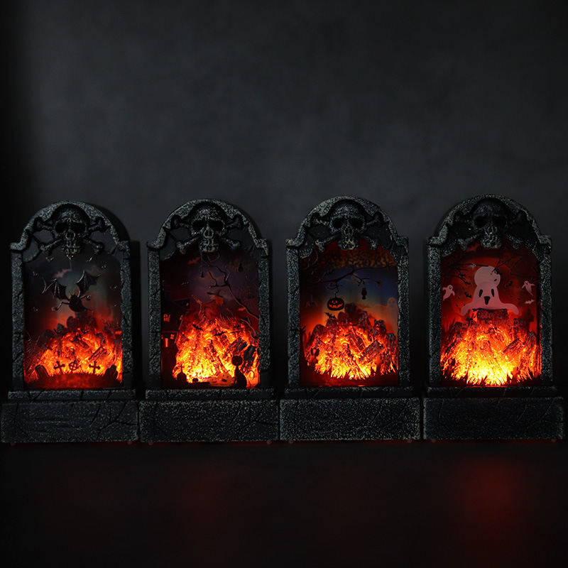 For the Ghost Festival, decorate the atmosphere of the haunted house and set up props like charcoal fire Specification image