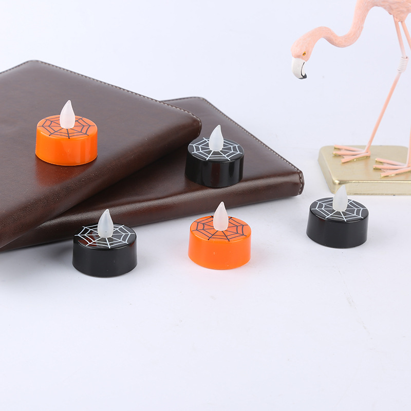 led candle lights, Halloween atmosphere, spider web candle lights, decorative small tea lights Item Picture