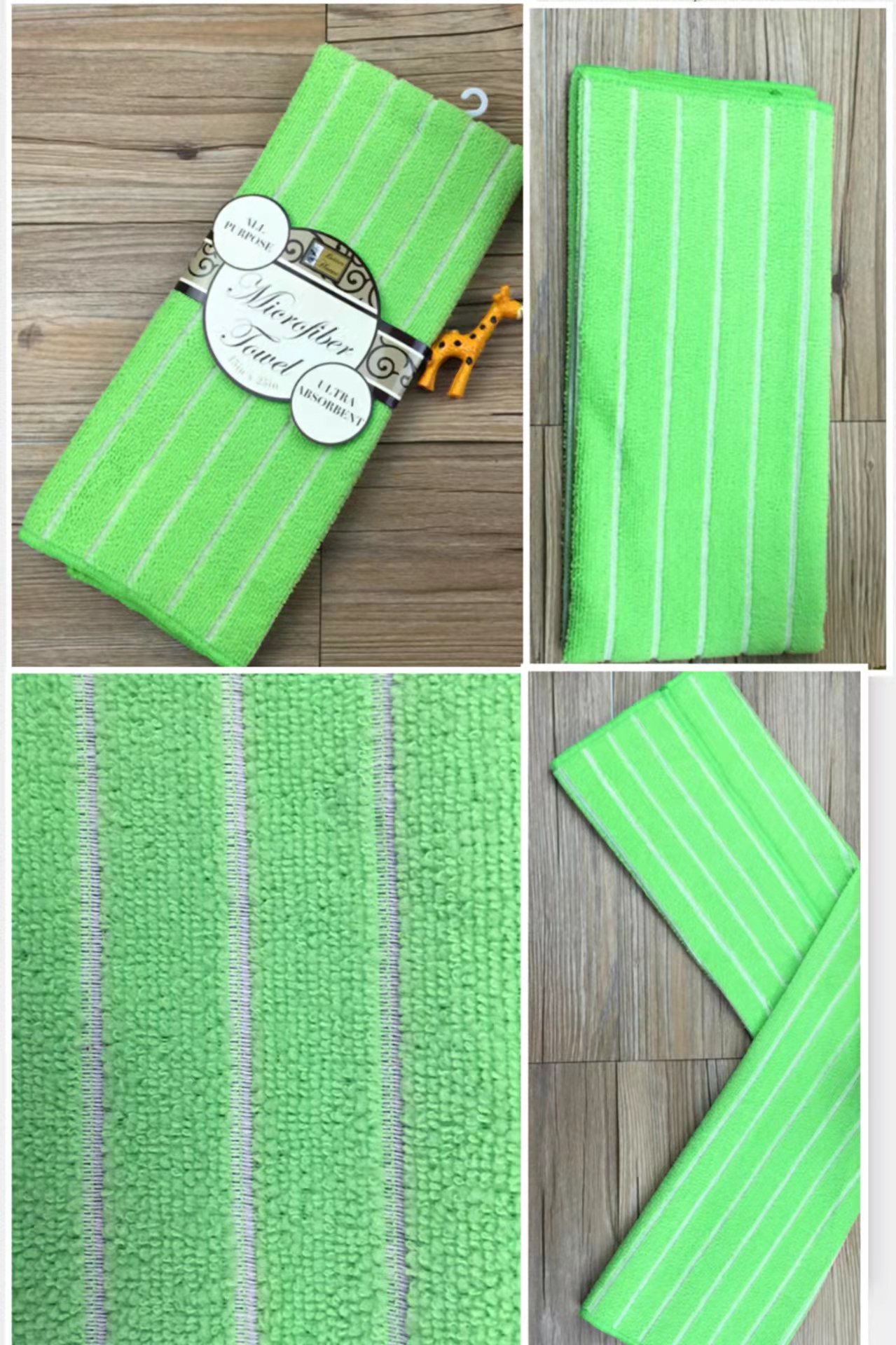 Ultra-fine fiber color base wide color stripe dishwashing cloth mixed color mixed style 38x63.5 cm